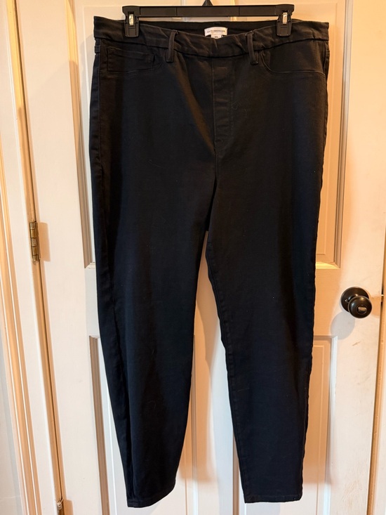 Good American Denim - Good American Black Pull-On Skinny Jeans 3XL Stretch Denim Plus Size